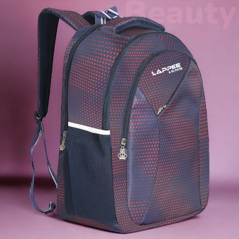 Lappee Printed Dark Blue Casual Girls Backpack 36L | School College Office Travel.