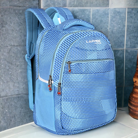 Lappee Printed Elegant Blue Casual Girls Backpack 36L | School College Office Travel.