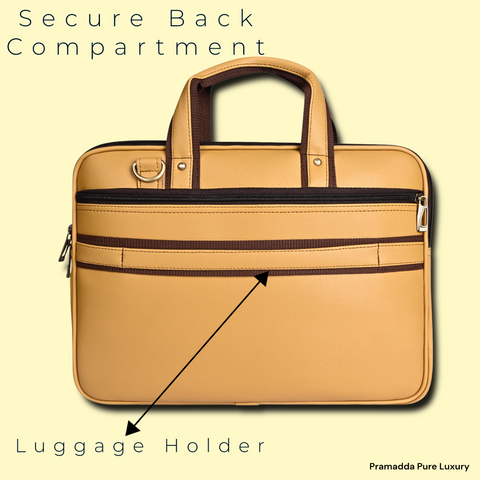 Elegant Mustard office Laptop Messenger File For Women