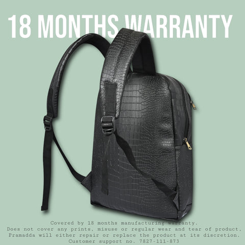 FESTIVE OFFER | Buy 1 Get 1 Free Sling | Black Croco Backpack and white Croco Leather Sling Crossbody Bag.