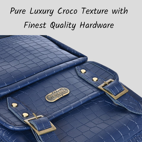 FESTIVE OFFER | Buy 1 Get 1 Free Sling |Blue Croco Backpack and White Croco Leather Sling Crossbody Bag.