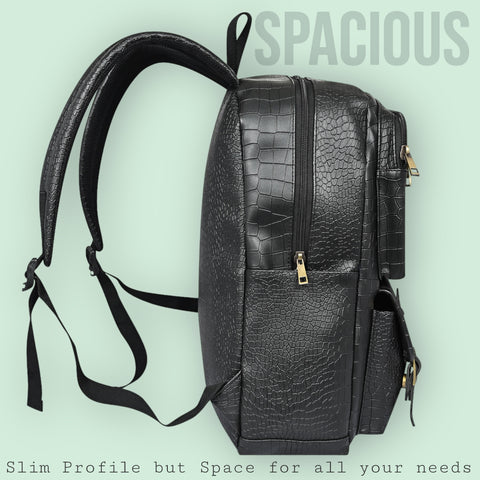 FESTIVE OFFER | Buy 1 Get 1 Free Sling | Black Croco Backpack and white Croco Leather Sling Crossbody Bag.