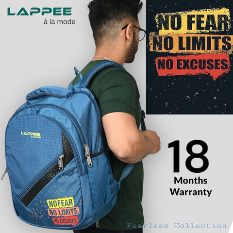 Lappee NO FEAR Elegant Blue Casual Backpack with Rain Cover for Men Bagpack for College, Office, School Regular priceRs. 2,799.00 Rs. 899.00