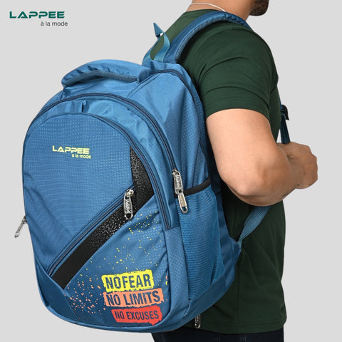Lappee NO FEAR Elegant Blue Casual Backpack with Rain Cover for Men Bagpack for College, Office, School Regular priceRs. 2,799.00 Rs. 899.00