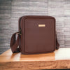 Chocolate Brown Square Mobile Sling for men and women side Crossbody bag
