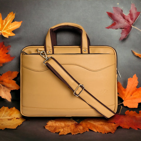 Elegant Mustard office Laptop Messenger File For Women