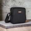 Classic Black Square Mobile Sling for men and women side Crossbody bag
