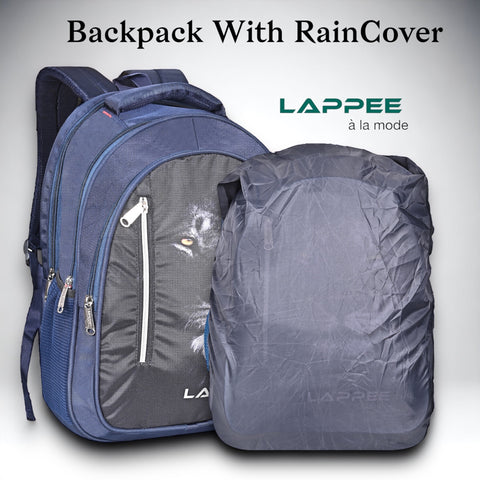 Lappee LION Trendy DarkBlue Casual Backpack with Rain Cover for Boys Bagpack for College, Office, School,Travel.
