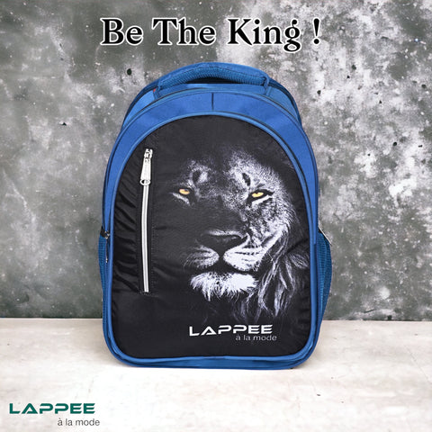 Lappee LION Elegant Blue Casual Backpack with Rain Cover for Boys Bagpack for College, Office, School,Travel.