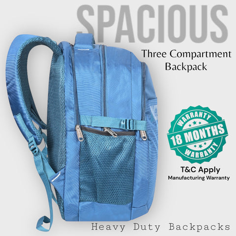 Lappee Trendy Blue Casual Backpacks With Rain Cover For Men & Women School, College, Office, Travel.