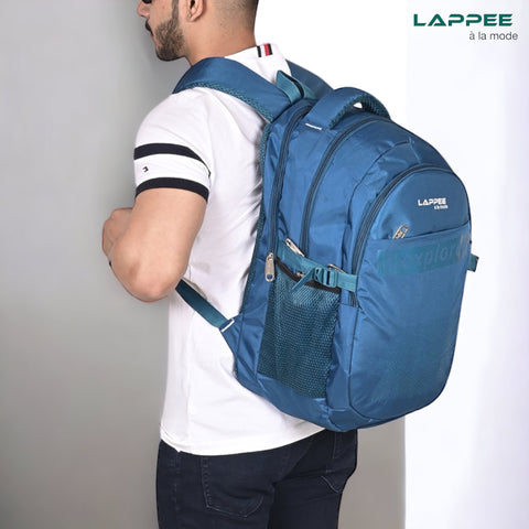 Lappee Trendy Blue Casual Backpacks With Rain Cover For Men & Women School, College, Office, Travel.