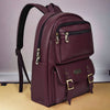 Elegant Wine Milan Vegan Leather Laptop Backpack for Men & Women.
