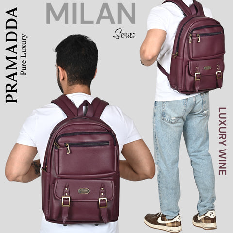 FESTIVE OFFER | Buy 1 Get 1 Free Sling | Wine Milan Backpack and Black Croco Leather Sling Crossbody Bag.