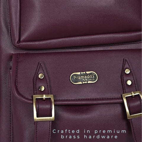 FESTIVE OFFER | Buy 1 Get 1 Free Sling | Wine Milan Backpack and Black Croco Leather Sling Crossbody Bag.