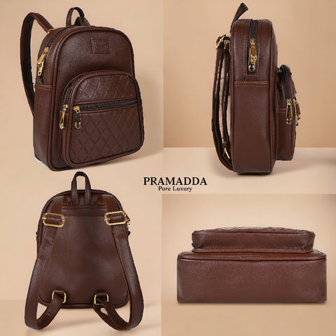 Mocha Brown Camila Backpack for Women