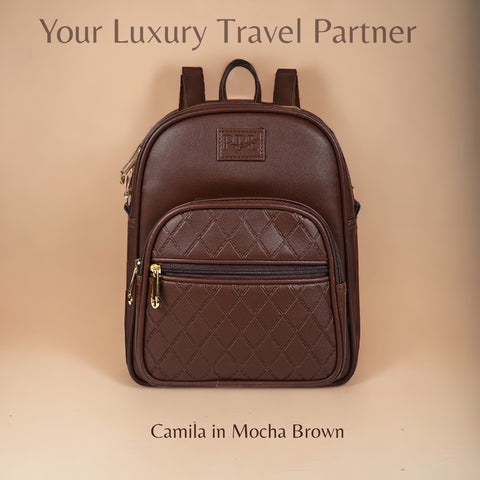 Mocha Brown Camila Backpack for Women