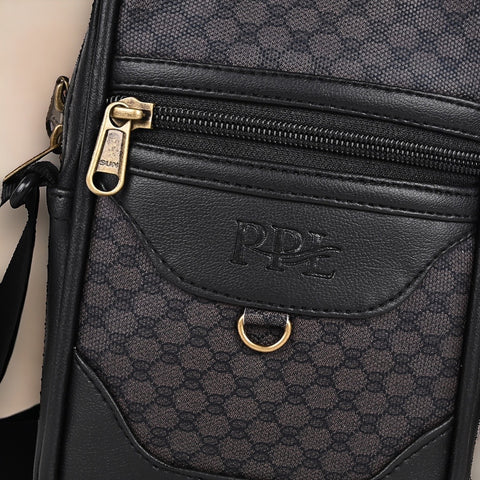 Swiss Elegant Black Crossbody Sling Bag For Men