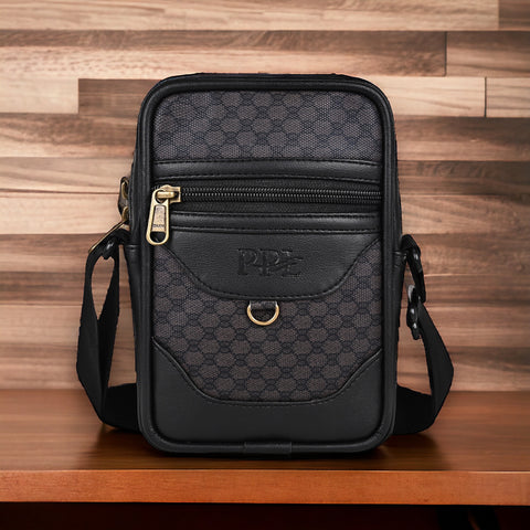 Swiss Elegant Black Crossbody Sling Bag For Men