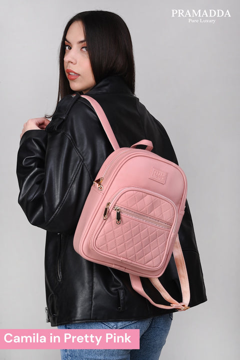 Cute Pink Camila Backpack for Women