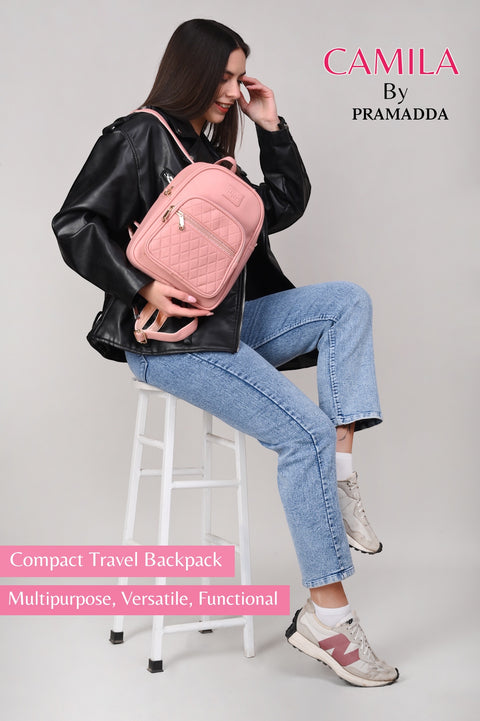 Cute Pink Camila Backpack for Women