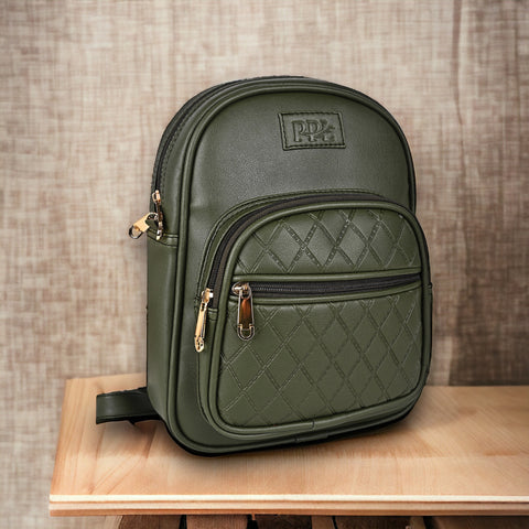 Dark Green Compact Camila Backpack for Women