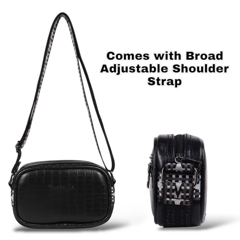 Dona broad belt sling bag for woman