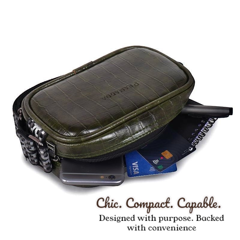 Dona broad belt sling bag for woman