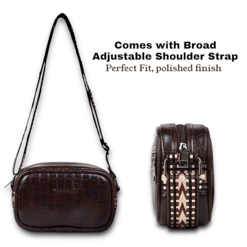 Dona broad belt sling bag for woman