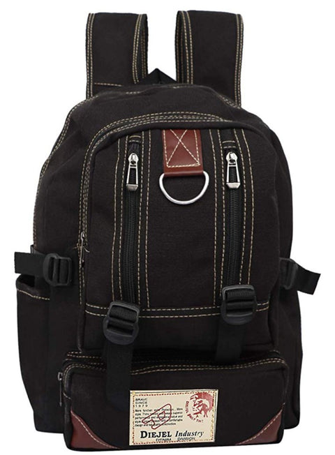 Lappee Canvas Black Trendy Backpack for men and women For Office, college, School.