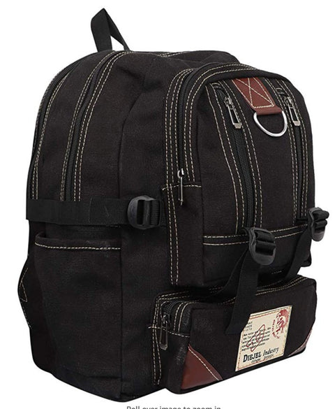 Lappee Canvas Black Trendy Backpack for men and women For Office, college, School.