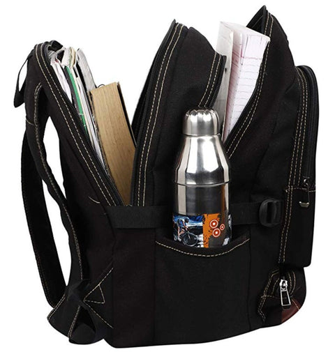 Lappee Canvas Black Trendy Backpack for men and women For Office, college, School.