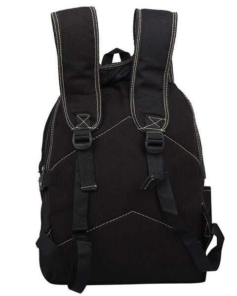Lappee Canvas Black Trendy Backpack for men and women For Office, college, School.