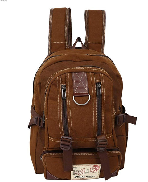Lappee Canvas Brown Trendy Backpack for men and women For Office, college, School.