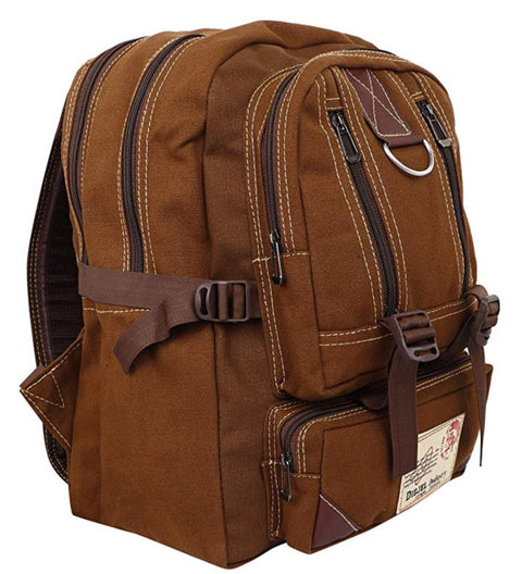 Lappee Canvas Brown Trendy Backpack for men and women For Office, college, School.