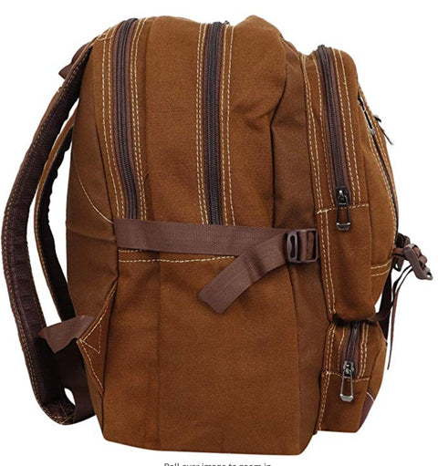 Lappee Canvas Brown Trendy Backpack for men and women For Office, college, School.