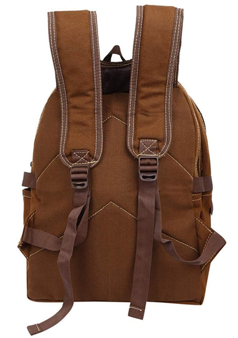 Lappee Canvas Brown Trendy Backpack for men and women For Office, college, School.
