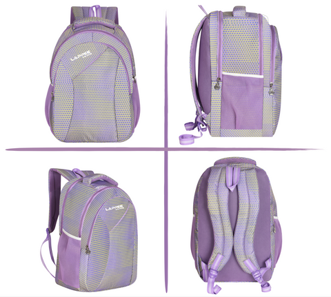 Lappee Printed Pretty Purple Casual Girls Backpack 36L | School College Office Travel.