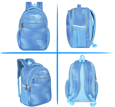 Lappee Printed Elegant Blue Casual Girls Backpack 36L | School College Office Travel.