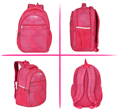 Lappee Printed Pretty Pink Casual Girls Backpack 36L | School College Office Travel.
