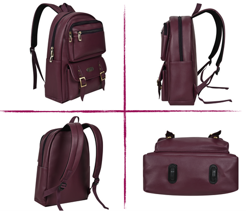 FESTIVE OFFER | Buy 1 Get 1 Free Sling | Wine Milan Backpack and Black Croco Leather Sling Crossbody Bag.