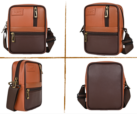 Tan Benjamin Sling Bag for Men Travel Side Crossbody Bag