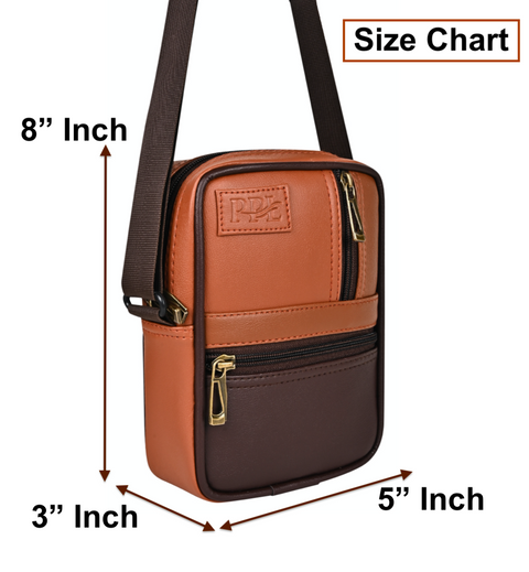 Tan Benjamin Sling Bag for Men Travel Side Crossbody Bag