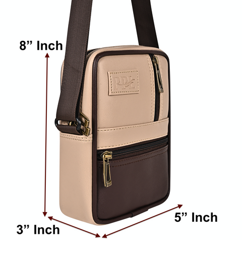 Royal Beige Benjamin Sling Bag for Men Travel Side Crossbody Bag