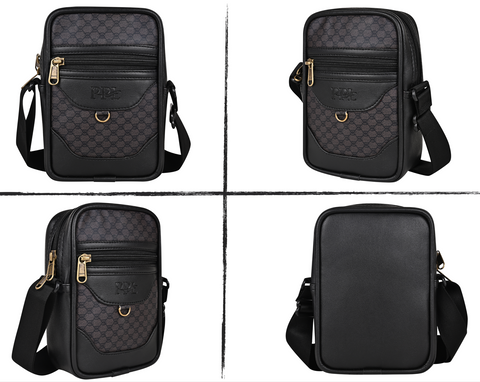 Swiss Elegant Black Crossbody Sling Bag For Men