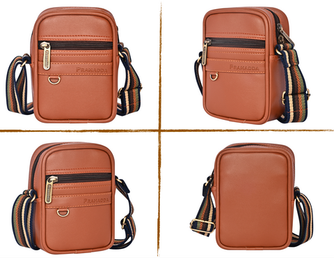 Royal Tan Boss mobile sling bag for Men
