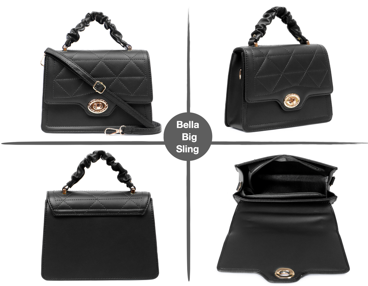 Classic Black Mia Bella Sling bag (2pc)