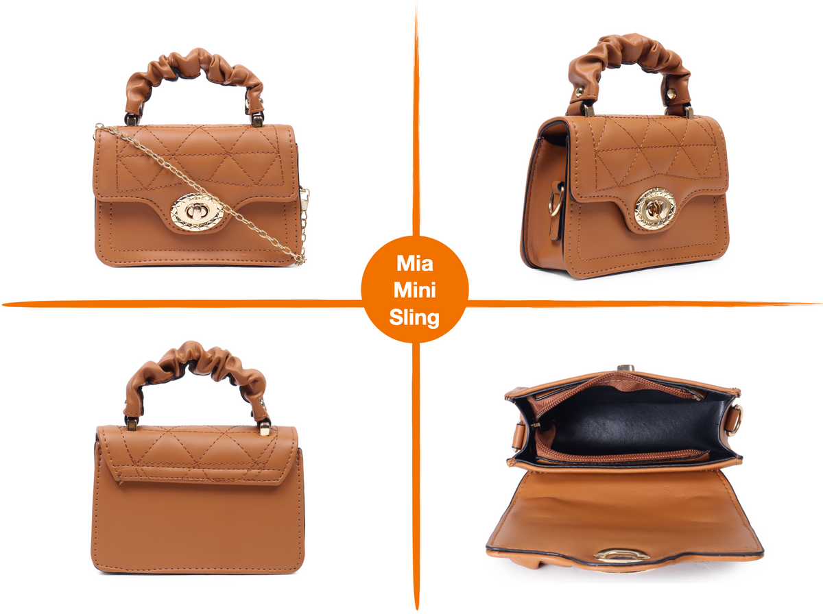 Royal Tan Mia Bella Sling Bag (2pc)