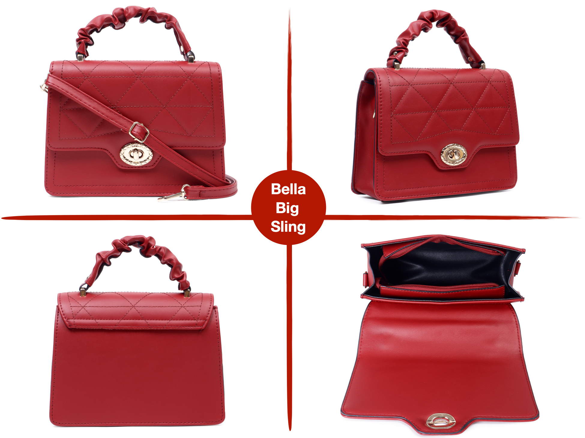Classic Brown Alice Tote Bag + Mia Bella Sling Combo