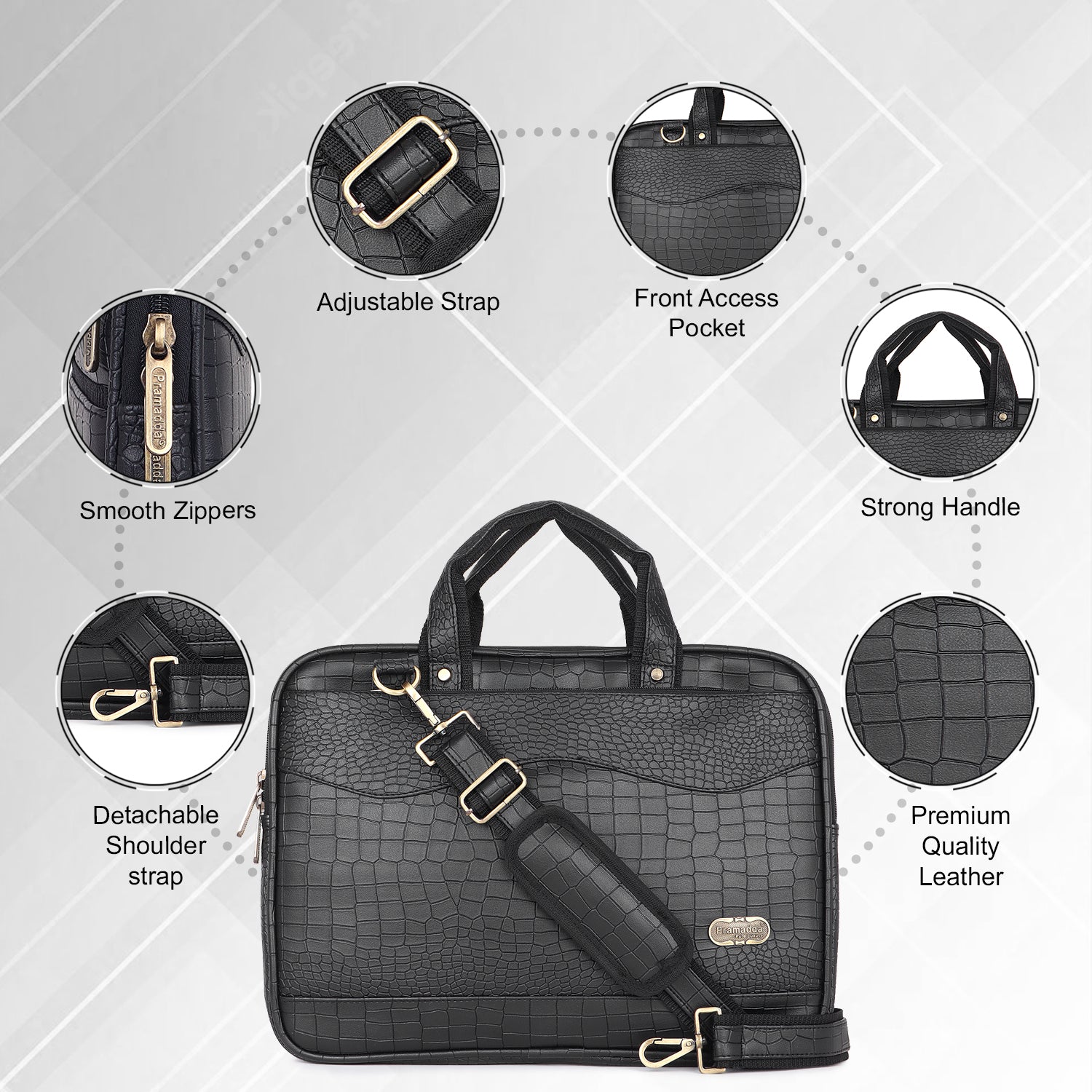 Classic Black Pablo Laptop Messenger