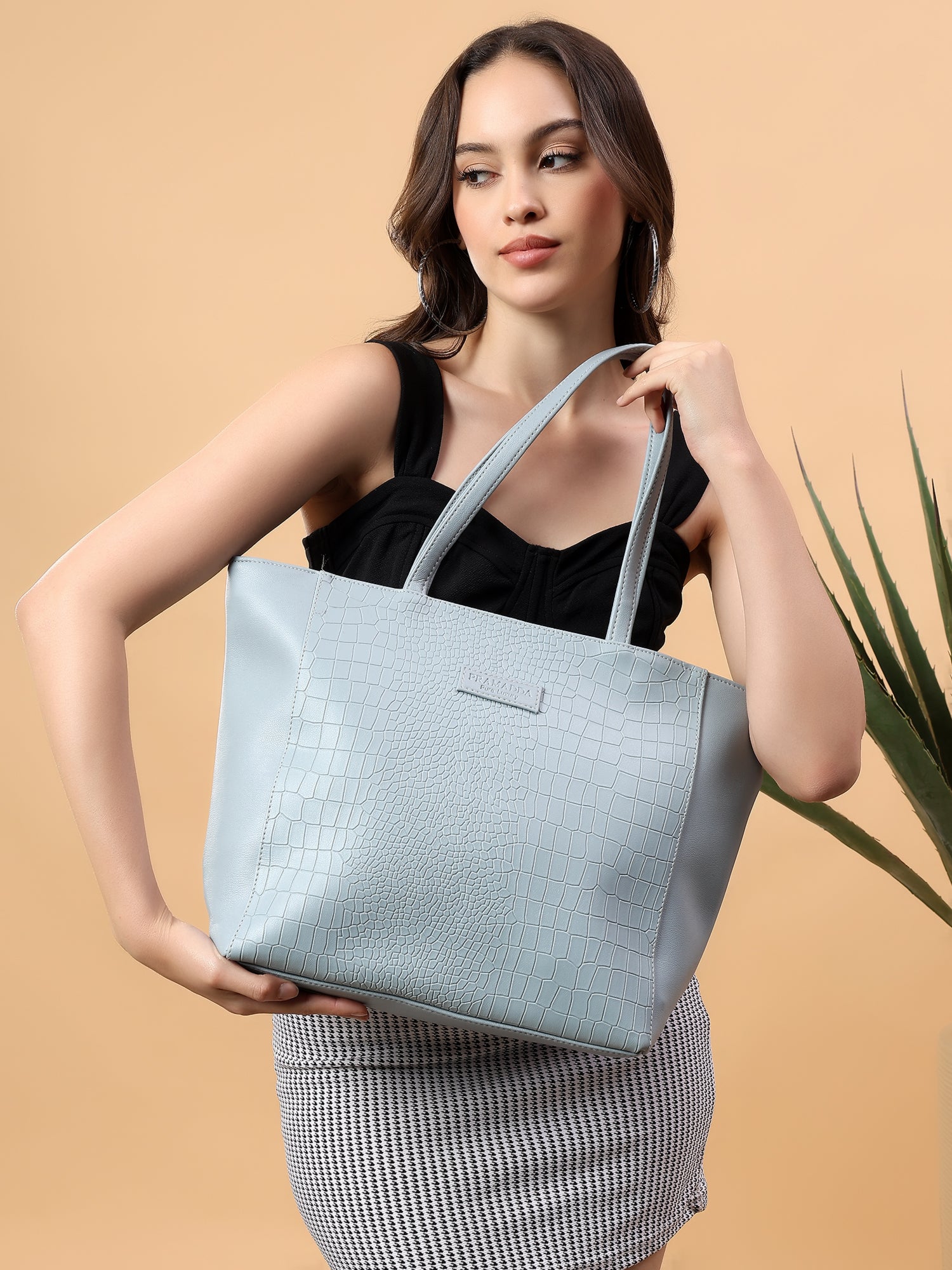 Fiona Croco Leather Tote Bag (16"inch)